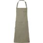 karlowsky Bib apron denim-style vintage_moss_green