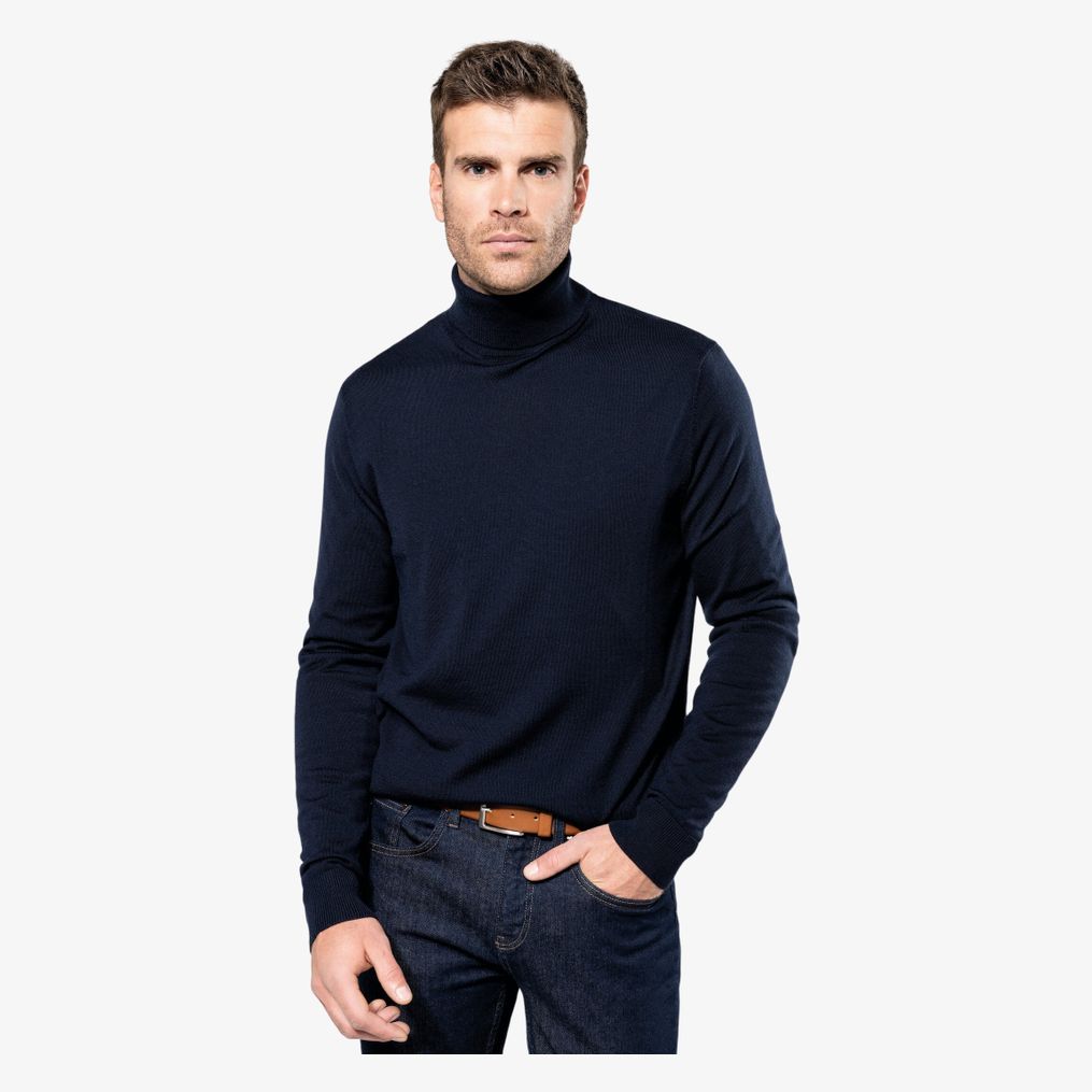 Pull Mérinos col roulé homme Kariban Premium