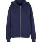 Build Your Brand Ladies Fluffy Zip Hoody Navy