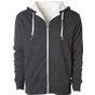 Independent Unisex Sherpa Lined Zip Hooded Jacket charcoal_heather/natural