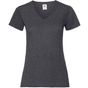 fruit of the loom Valueweight V-Neck T Lady-Fit gris_fonce_chine
