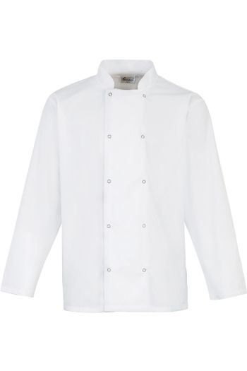 Veste de cuisine à manches longues et à boutons pression