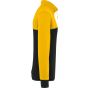 WK Designed To Work Sweat-shirt écoresponsable col zippé unisexe black/yellow