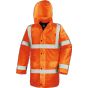 Result Hi-Vis motorway safety coat fluorescent_orange