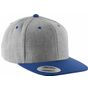 K-up Casquette visière plate - 6 panneaux heather_grey/royal_blue