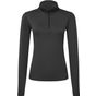 TriDri Top femme en tissu gratté recyclé à ¼ de zip et à manches longues Tridri® charcoal/black