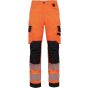 WK Designed To Work Pantalon de sécurité recyclé multipoches unisexe hi_viz_orange/navy