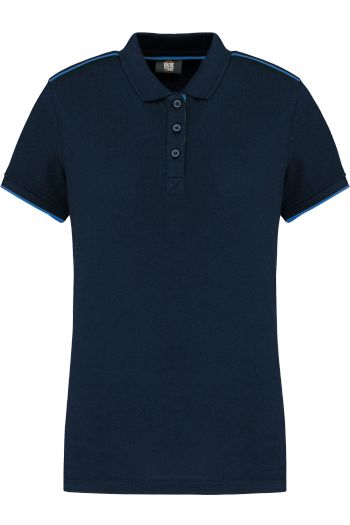 Image produit Polo Day To Day contrasté manches courtes femme