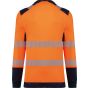 WK Designed To Work T-shirt de sécurité recyclé col rond manches longues unisexe hi_viz_orange/navy