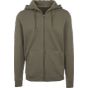 Build Your Brand Heavy Zip Hoody olive