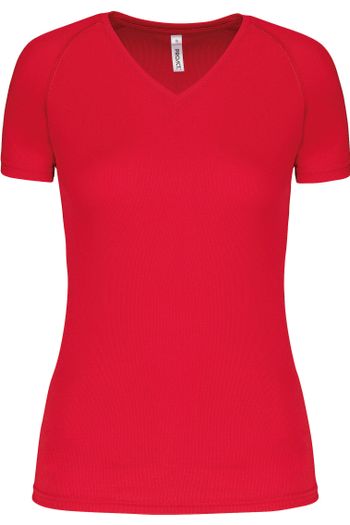 Image produit T-shirt de sport manches courtes col v femme