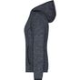 James&Nicholson Ladies' Knitted Fleece Hoody dark_melange/black