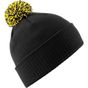 Beechfield Bonnet Snowstar® black/yellow