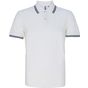 Asquith & Fox Polo passepoilé coupe classique homme - col contrasté white/navy