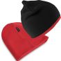 Result Soft feel reversible cuffless beanie black/red