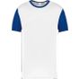 ProAct Maillot manches courtes bicolore unisexe white/dark_royal_blue