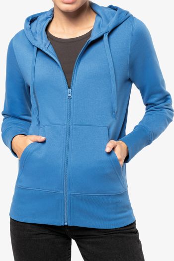 Image produit Sweat-shirt à capuche écoresponsable à fermeture zippée femme