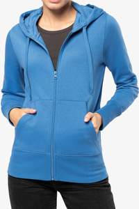 Image produit Sweat-shirt à capuche écoresponsable à fermeture zippée femme