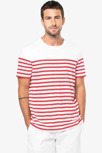 Image produit T-shirt marin col rond Bio homme