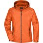 James&Nicholson Ladies´ Rain Jacket orange/carbon