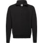 fruit of the loom Classic zip neck sweat black