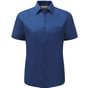 Russell Collection Ladies’ short sleeve classic polycotton poplin shirt bright_royal