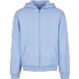 Build Your Brand Fluffy Zip Hoody powder_blue