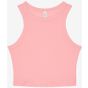 Bella Women's micro rib racer tank solid_pink_blend