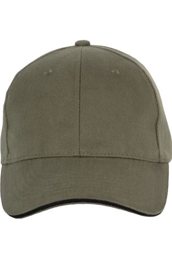 Image produit Casquette en coton biologique à sandwich contrasté - 6 panneaux