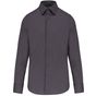 Kariban Chemise ajustée manches longues sans repassage zinc