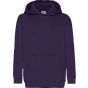fruit of the loom Kids classic hooded sweat purple