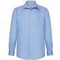 fruit of the loom Men´s Long Sleeve Poplin Shirt - bleu_clair - M