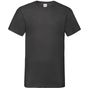fruit of the loom Valueweight V-Neck T noir