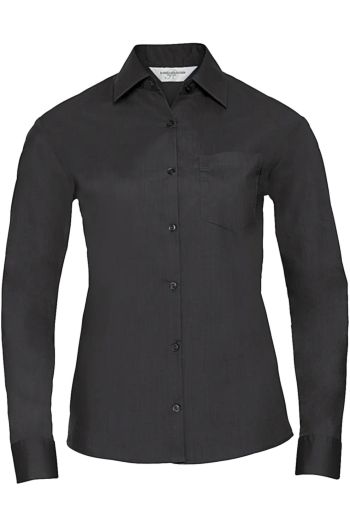 Image produit Chemise en Popeline Polyester/Coton classique manches longues femme