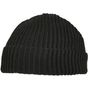 Build Your Brand Recycled Yarn Fisherman Beanie black