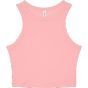 Bella Women's micro rib racer tank solid_pink_blend