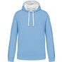Kariban Sweat à capuche bicolore sky_blue/white
