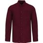 Kariban Chemise col mao manches longues wine