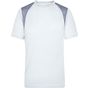 James&Nicholson Men's Running-T white/silver