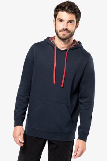 Image produit Sweat-shirt à capuche contrastée à motifs unisexe