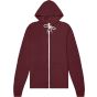 Bella Unisex sponge fleece full-zip hoodie maroon