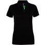 Asquith & Fox Polo contrasté femme black/lime