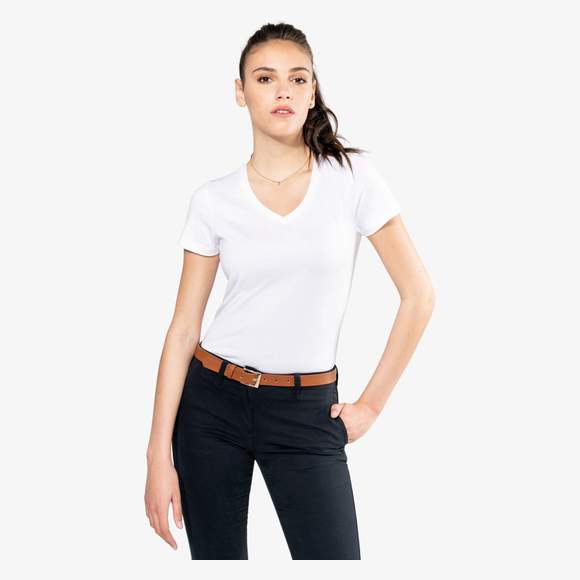 T-shirt Supima® col V manches courtes femme Kariban Premium