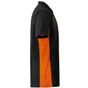 Velilla Polo bicolore manches courtes black/orange