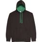 AWDis Just Hoods Varsity Hoodie jet_black/kelly_green