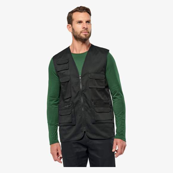 Gilet polycoton multipoches doublé unisexe WK-Designed-To-Work