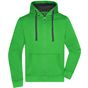 James&Nicholson Men's Hooded Jacket green/carbon
