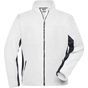 James&Nicholson Men´s Workwear Fleece Jacket -STRONG- white/carbon