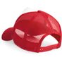 Beechfield Casquette filet junior réglable à l'arrière rouge classique/blanc