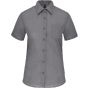 Kariban Chemise popeline polycoton manches courtes entretien facile femme - marl_storm_grey - XL